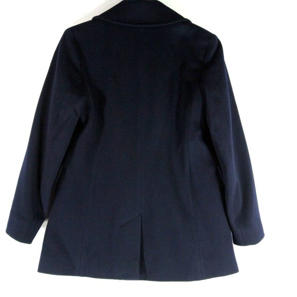 FLEURETTE DOUBLE BREASTED WOOL PEACOAT MIDNIGHT NAVY JACKET COAT sz 8 - Picture 6 of 6